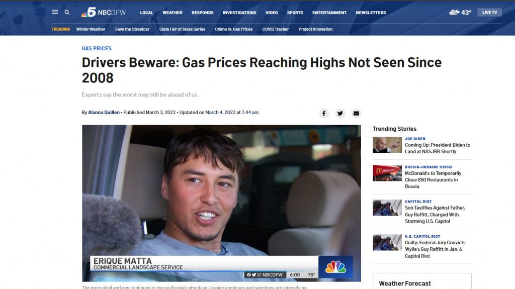 manchester living ceo's  opening on nbc news regarding recent gas print increase 3