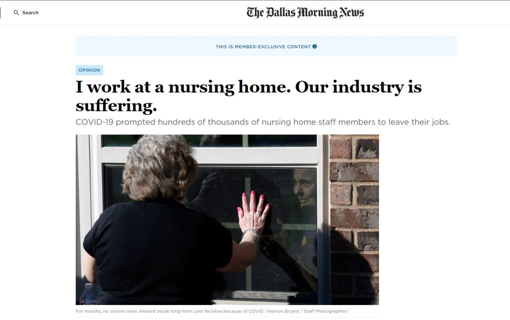 caregiver anita wrote an opinion for the dallas morning news 1